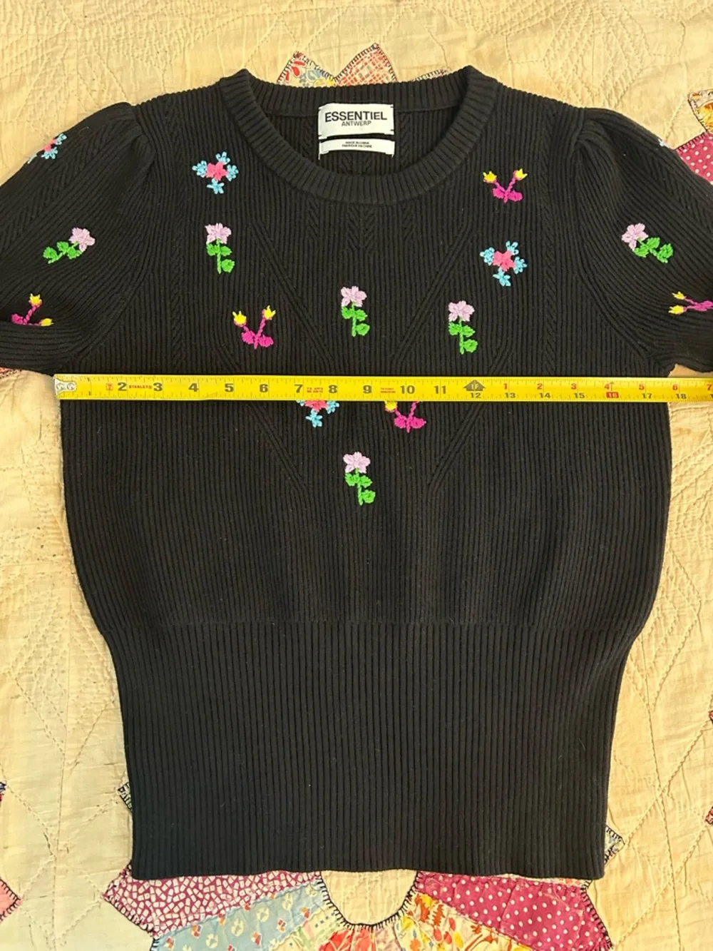 Essentiel Antwerp Floral Embroidered Sweater - Picture 7 of 8